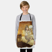 さやくさじ エプロン (着用した状態)