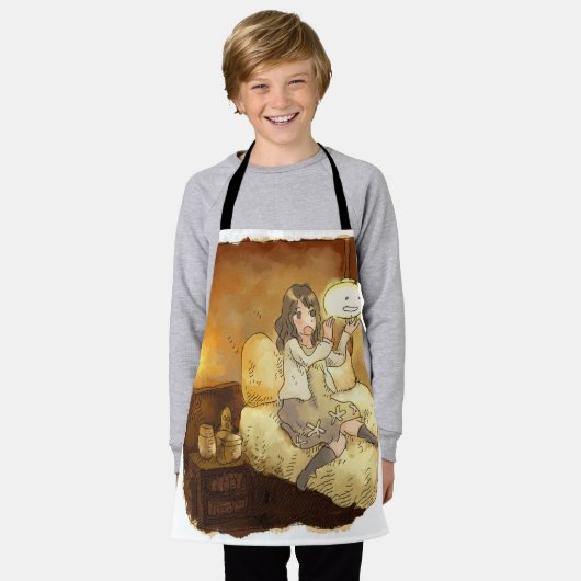 さやくさじ エプロン (着用した状態)