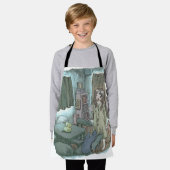 さやくれじ エプロン (着用した状態)