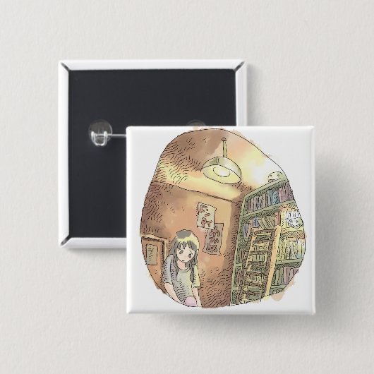 さやにいじ 缶バッジ (正面&裏面)