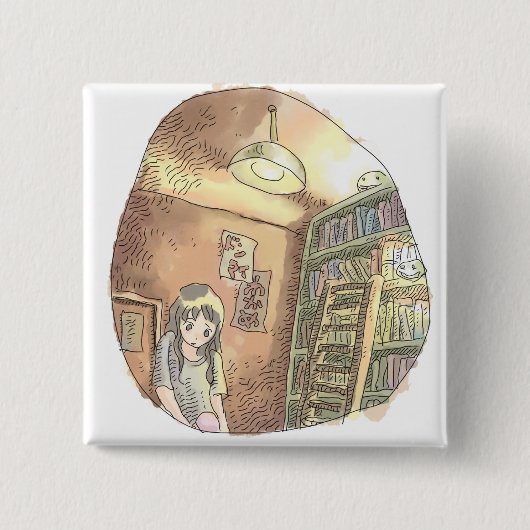 さやにいじ 缶バッジ (正面)