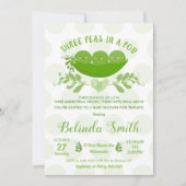 さやの三つ子の3頭の豆がシャワー中立 招待状 (正面)