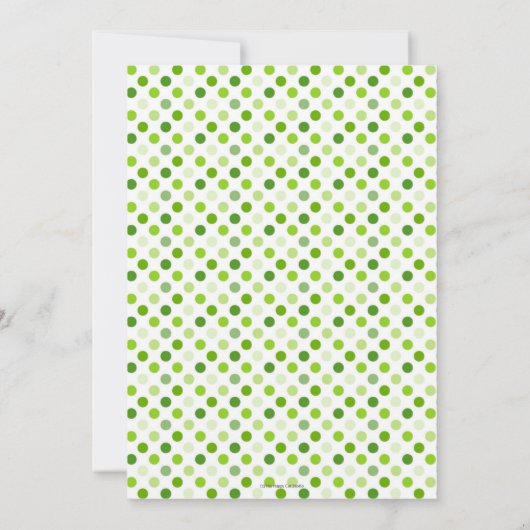 さやの中の2頭の豆が双子の赤ちゃんを男女兼用シャワー 招待状 (裏面)