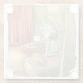 さやむさじ ガラスコースター (裏面)