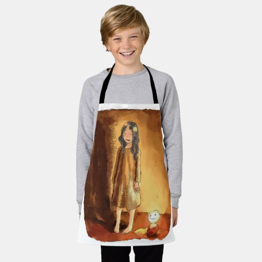 さややにじ エプロン (着用した状態)