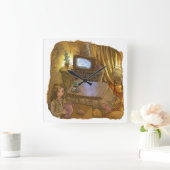 さややむじ スクエア壁時計 (ホーム)