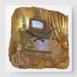 さややむじ スクエア壁時計