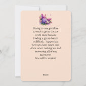 さようならと幸運を祈るライラックの花のフラットカード シーズンカード (裏面)