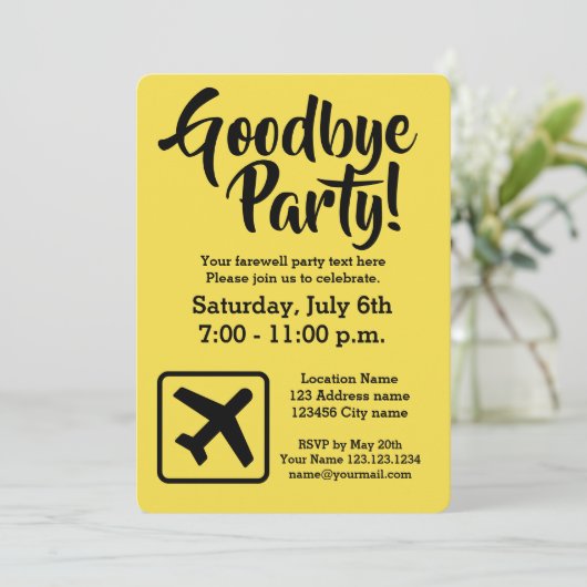 さようならの旅のパーティの招待状 招待状 (スタンド正面)