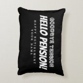 さようならの緊張ハロー年おもしろい金退職 アクセントクッション (裏面(縦))