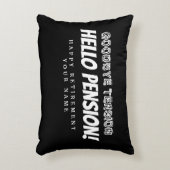 さようならの緊張ハロー年おもしろい金退職 アクセントクッション (正面(垂直))