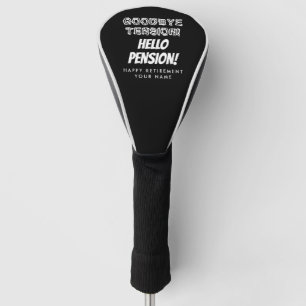 さようならの緊張ハロー年おもしろい金退職 ゴルフヘッドカバー