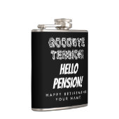 さようならの緊張ハロー年金退おもしろい職お尻 フラスク (右)