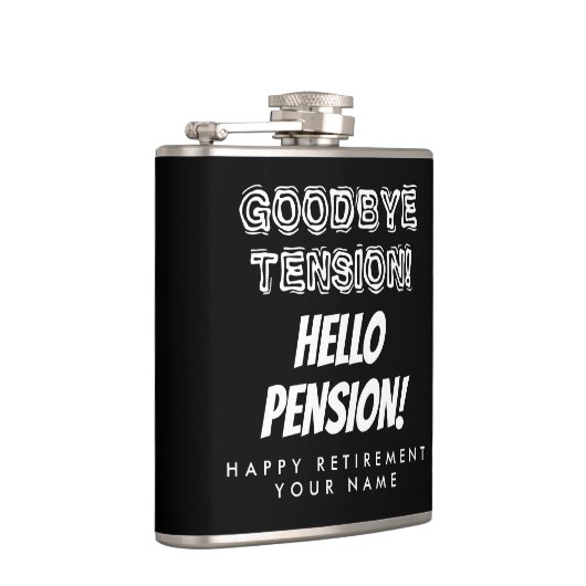 さようならの緊張ハロー年金退おもしろい職お尻 フラスク (右)