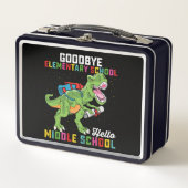 さようならエレメンタリーハローミドルスクールTレックス メタルランチボックス (正面)
