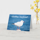さようならカモメのSayonara Auf Wiedersehen Despedida カード (黄色い花)