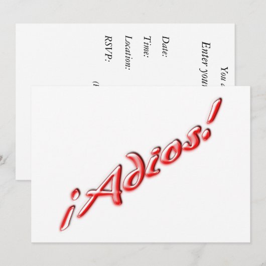 さようならカード 招待状 (正面/裏面)