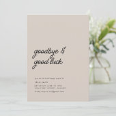 さようならグッドラック引越し退職パーティー 招待状 (スタンド正面)