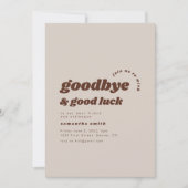さようならグッドラック移動パーティー招待状 招待状 (正面)