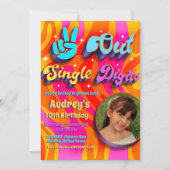 さようならシングルディジット、私は10歳になりました(絵付き) 招待状 (正面)