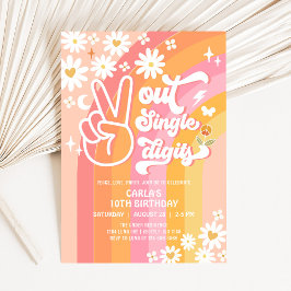 さようならシングルディジット 10歳のグ루ーヴィーな誕生日 招待状