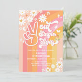 さようならシングルディジット 10歳のグ루ーヴィーな誕生日 招待状 (スタンド正面)