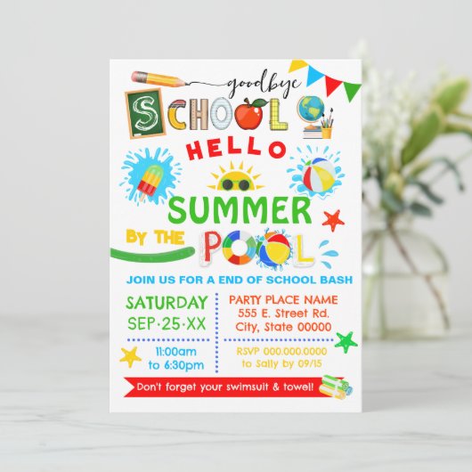 さようならスクールハローサマープールバッシュ 招待状 (スタンド正面)