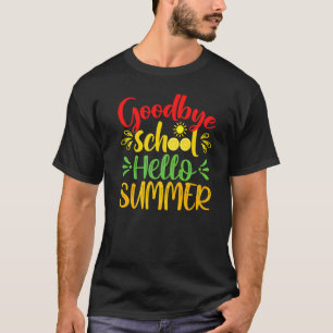 さようならスクールハローサマー先生学生卒業 Tシャツ
