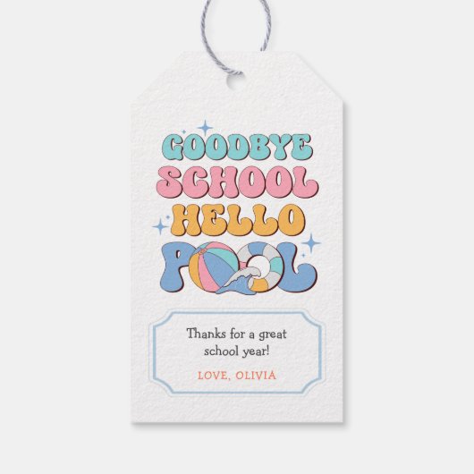 さようならスクールハロープールスクールエンドパーティー ギフトタグ (裏面)