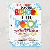 さようならスクールハロープール招待状年末 招待状 (正面/裏面)