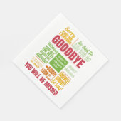 さようならセレファーリタイアメントタイポグラフィ スタンダードランチョンナプキン (角)