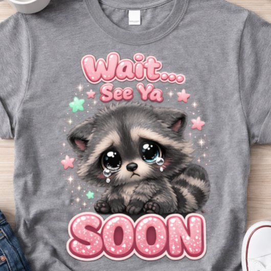 さようならタヌキ 可愛い Tシャツ