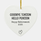 さようならテンションハローペンションハッピーリタイアメントおもしろい セラミックオーナメント (正面)