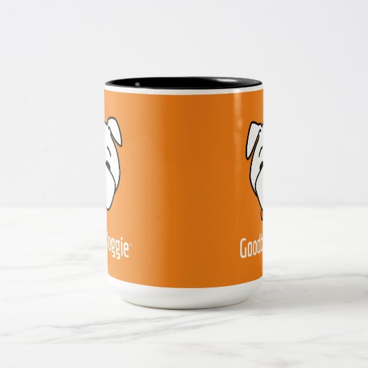 さようならドギーホワイト文字 ツートーンマグカップ (中央)