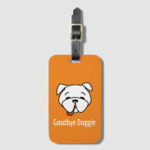 さようならドギーホワイト文字 ラゲッジタグ (正面縦)