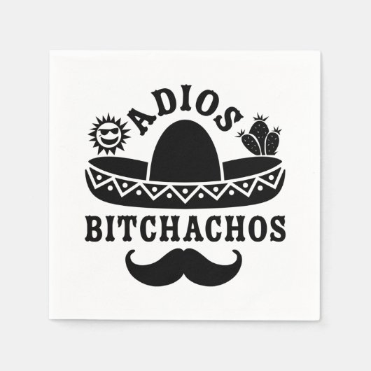 さようならビーチおもしろ名言 スタンダードカクテルナプキン (正面)