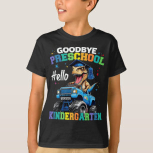 さようならプリスクールのモンスタートラックTレックス卒業 Tシャツ