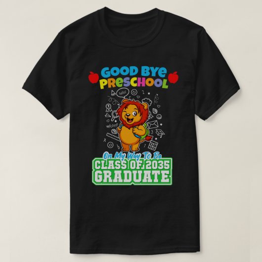 さようならプレスクール2035年PreK 12 Tシャツ (デザイン正面)