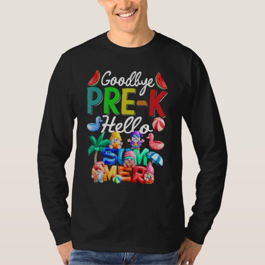 さようならプレKハローサマー格言ビーチ Tシャツ (正面)
