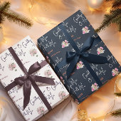 さようならミスこんにちはミセス フローラル ブライダル シャワーの贈り物 ラッピングペーパー