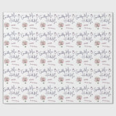 さようならミス こんにちはミセス フローラル ブライダル シャワー ラッピングペーパー (フラット)