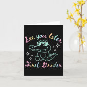 さようなら一年生 学校最後のワニ カード (黄色い花)