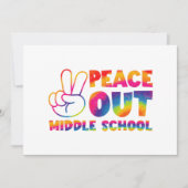 さようなら中学の最後のタイダイ染め、学校生活の最終日 招待状 (正面)