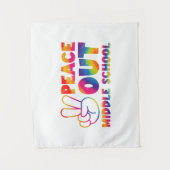 さようなら中学の最後の日のタイダイ タペストリー (正面)