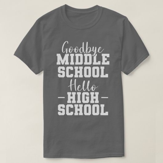 さようなら中学挨拶ハロー高校小学校 Tシャツ (デザイン正面)