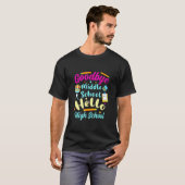 さようなら中学校こんにちは高校卒業 Tシャツ (正面フル)