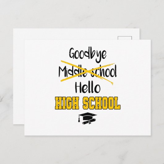 さようなら中学校卒業高校 ポストカード (正面/裏面)