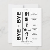 さようなら別れのカード 案内状 (正面)