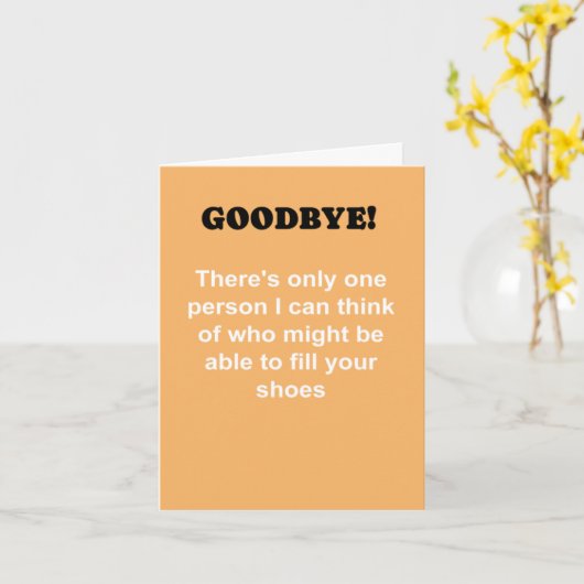 さようなら同僚 カード (黄色い花)