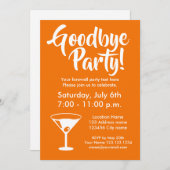 さようなら告別の行く遠くににパーティの招待状 招待状 (正面/裏面)